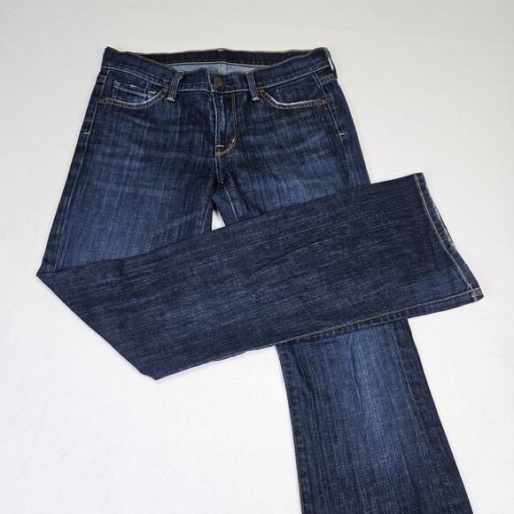 Citizens Of Humanity Womens Dita Bootcut Jean Dark Wash Low Rise Western Blue 27 - Picture 1 of 16